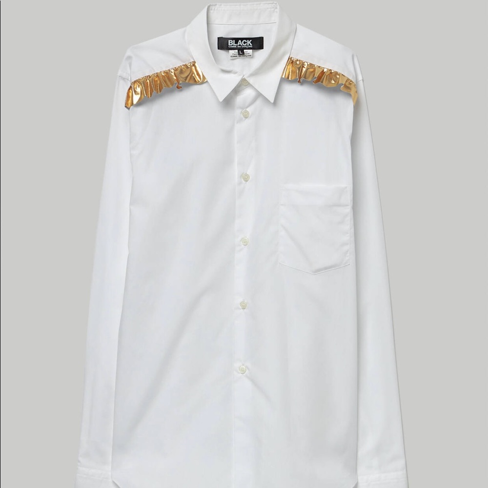 Comme des Garcons Taffeta Ruffle Shirt NWT